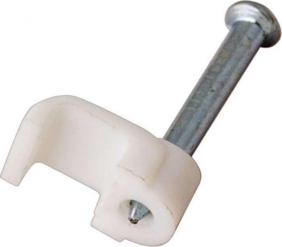 Крепеж кабеля плоский REXANT 14х7 мм, белый (упак. 50 шт) 07-4214