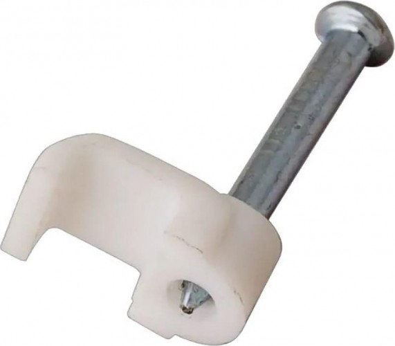 Крепеж кабеля плоский REXANT 10х4 мм, белый (упак. 50 шт) 07-4210