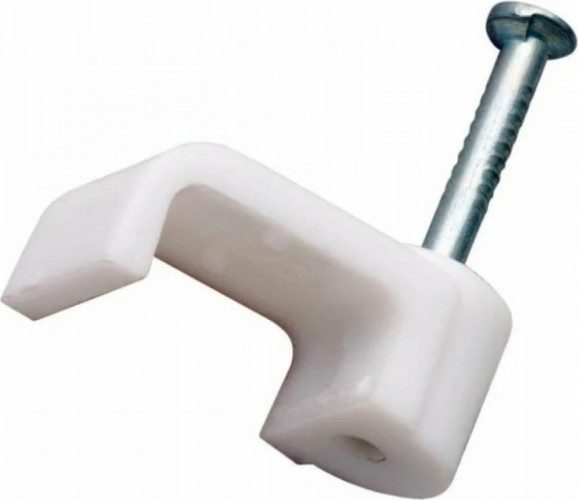 Крепеж кабеля плоский REXANT 5х2 мм, белый (упак. 50 шт) 07-4205