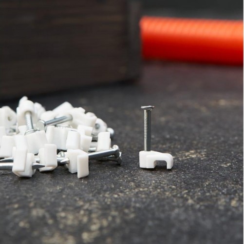 Крепеж кабеля плоский REXANT 4х2 мм, белый (упак. 50 шт) 07-4204 - изображение 2