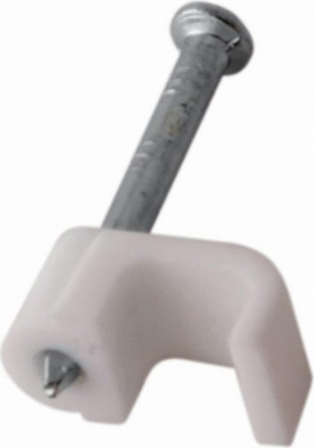 Крепеж кабеля плоский REXANT 4х2 мм, белый (упак. 50 шт) 07-4204