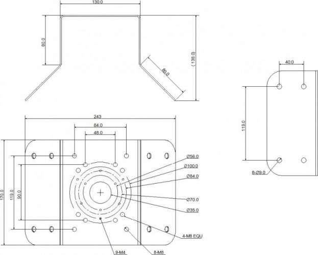 Крепление DAHUA DH-PFA151 на угол для любых видеокамер - изображение 4