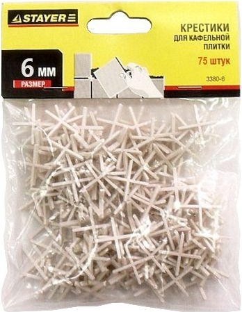 Крестики для плитки STAYER MASTER 6мм 75шт 3380-6