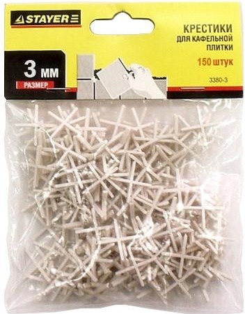 Крестики для плитки STAYER MASTER 3мм 150шт 3380-3