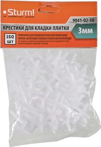 Крестики для плитки Sturm 9041-02-30 3мм, 150шт.