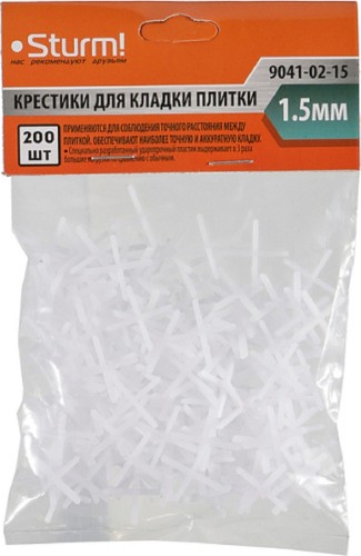Крестики для плитки Sturm 9041-02-15 1,5мм, 200шт.