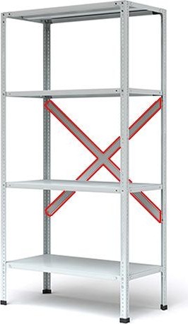 Крестовина жесткости ПАКС для стеллажей серии МС(500,750,900,Титан)