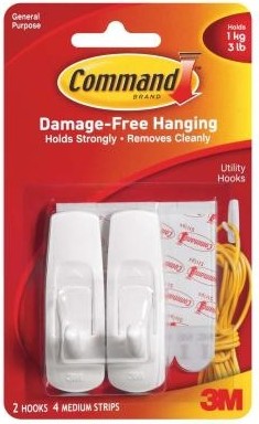 Крючок средний 3M Command® (17001) белый 2 шт 7100107867