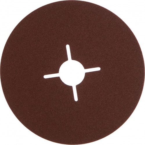 Круг фибровый ПРАКТИКА 125 мм P 80 гибкий с центральным отверстием, (5шт.) 645-419