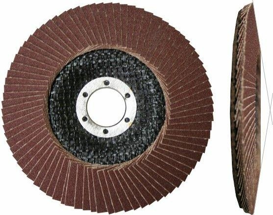 Круг лепестковый ЛУГА 125х22.2  Р80 (КЛТ2 14А 20/Р80) конический D91212522140200