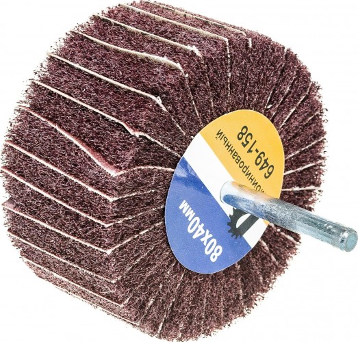 Круг лепестковый ПРАКТИКА 80х40мм, комбинированный, хвостовик 6 мм с оправкой 649-158 - изображение 2