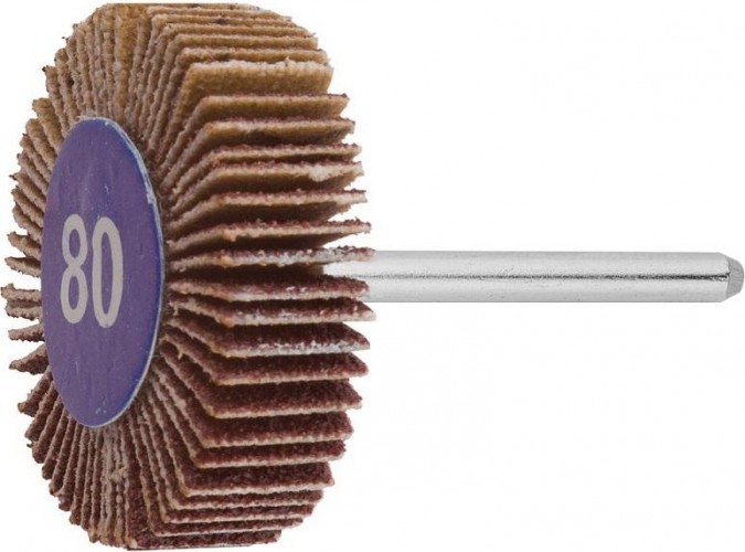 Круг лепестковый с оправкой 32х10 мм  P80 ЗУБР 32х10х6 мм Р80 35934 35934