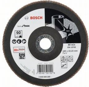 Круг лепестковый торцевой BOSCH 180 мм Р60 Best for Inox 2608608289