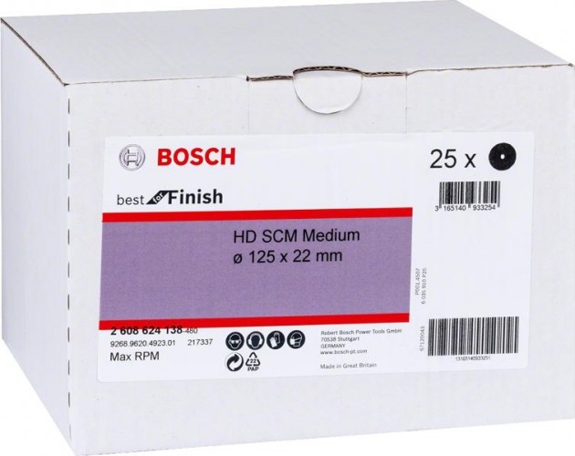 Круг нетканый  BOSCH X-LOCK 125 мм SCM medium 2608624138 - изображение 2