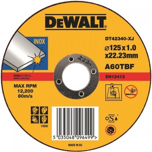 Круг отрезной по металлу DeWALT 125x1.2х22.2 мм INDUSTRIAL DT42340Z-QZ DT42340Z-QZ