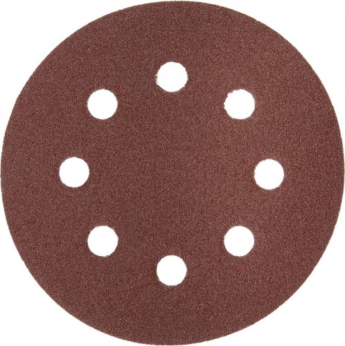 Круг шлифовальный на липучке ЗУБР МАСТЕР 8 отверстий, р120, 125мм, 5 шт 35562-125-120