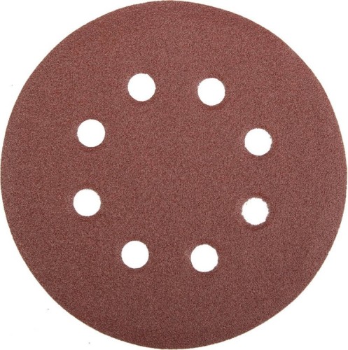 Круг шлифовальный на липучке STAYER MASTER 8 отверстий, Р120, 125мм, 5шт 35452-125-120