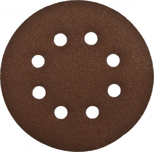 Круг шлифовальный на липучке ЗУБР СТАНДАРТ 8 отв., р120, 125мм, 5 шт 35350-125-120