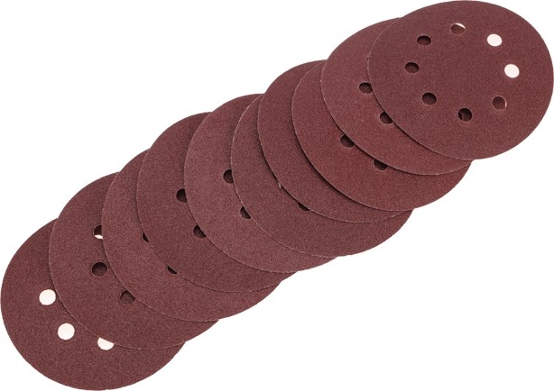 Круг шлифовальный на липучке Kranz KR-91-1169  p180, 125мм, 10шт. 8 отв. - изображение 3