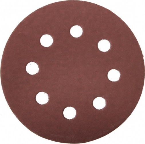 Круг шлифовальный на липучке ЗУБР МАСТЕР 8 отверстий, р600, 125мм, 5 шт 35562-125-600