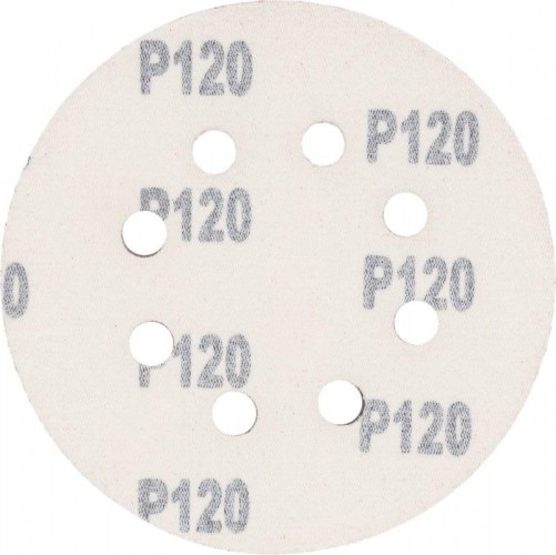 Круг шлифовальный на липучке Sturm 9010-1258-120 125мм, p120, 8 отв., 5 штук. - изображение 2