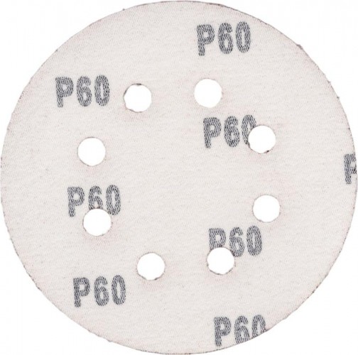 Круг шлифовальный на липучке Sturm 9010-1258-060 125мм, p60, 8 отв., 5 штук. - изображение 2
