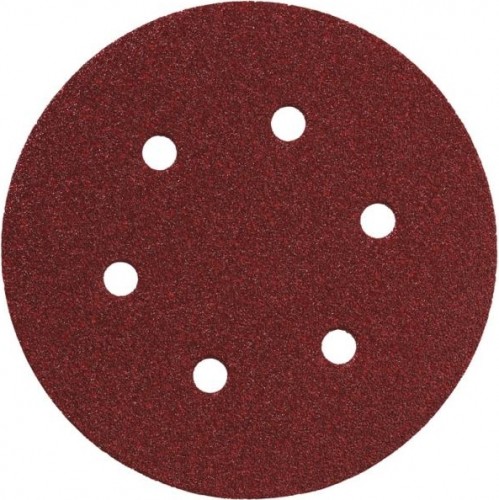 Круг шлифовальный на липучке METABO 150 мм 6 отв. Р80 professional (5шт.) 624003000