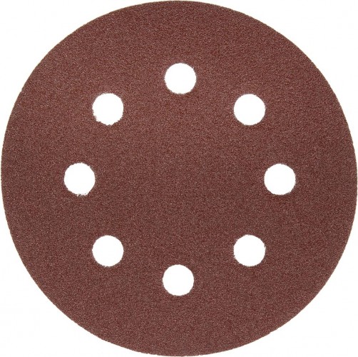 Круг шлифовальный на липучке ЗУБР МАСТЕР 8 отверстий, р80, 125мм, 5 шт 35562-125-080