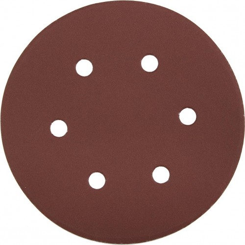 Круг шлифовальный на липучке ЗУБР МАСТЕР 6 отверстий, р320, 150мм, 5 шт 35566-150-320
