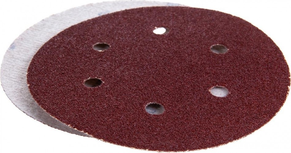 Круг шлифовальный на липучке ЗУБР МАСТЕР 6 отверстий, р60, 150мм, 5 шт 35566-150-060 - изображение 2