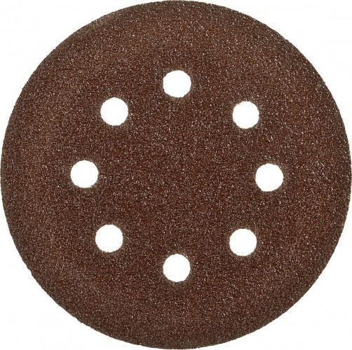 Круг шлифовальный на липучке ЗУБР СТАНДАРТ 8 отв., р240, 125мм, 5 шт 35350-125-240