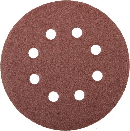 Круг шлифовальный на липучке STAYER MASTER 8 отверстий, Р100, 125мм, 5шт 35452-125-100