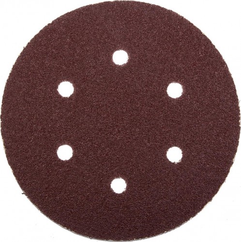 Круг шлифовальный на липучке ЗУБР МАСТЕР 6 отверстий, р60, 150мм, 5 шт 35566-150-060