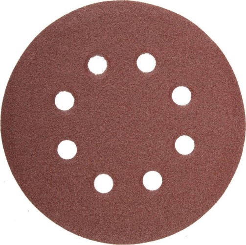 Круг шлифовальный на липучке STAYER MASTER 8 отверстий, Р80, 125мм, 5шт 35452-125-080