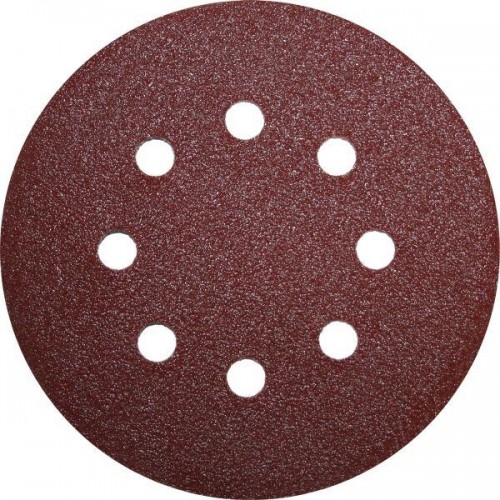 Круг шлифовальный на липучке ПРАКТИКА 125 мм P 80 8 отверстий, (5шт.) 031-495 - изображение 2