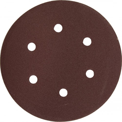 Круг шлифовальный на липучке ЗУБР МАСТЕР 6 отверстий, р120, 150мм, 5 шт 35566-150-120