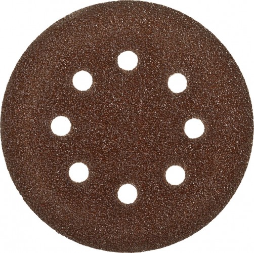 Круг шлифовальный на липучке ЗУБР СТАНДАРТ 8 отв., р40, 125мм, 5 шт 35350-125-040