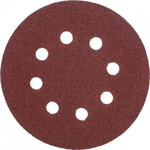 Круг шлифовальный на липучке Sturm 9010-1258-100 125мм, p100, 8 отв., 5 штук.