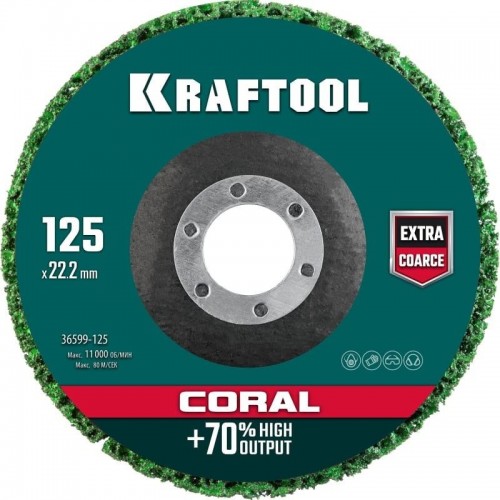 Круг синтетический KRAFTOOL CORAL 125х22,2мм 36599-125