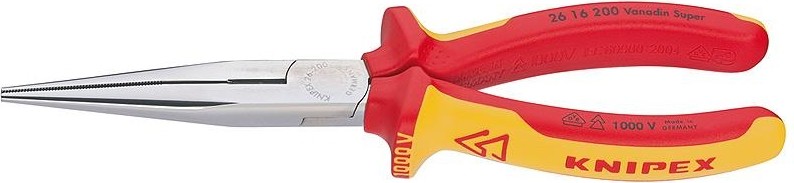 Круглогубцы диэлектрические KNIPEX 2616200 1000 V, 200 мм KN-2616200