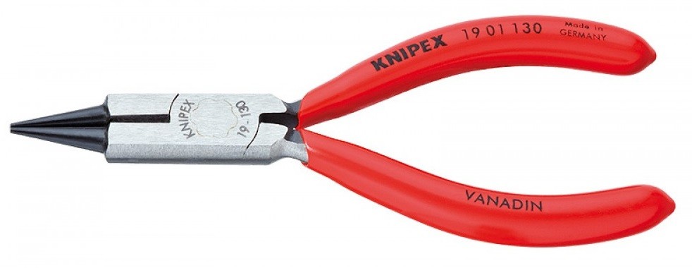 Круглогубцы KNIPEX KN-1901130SB ювелира с режущими кромками, 130 мм