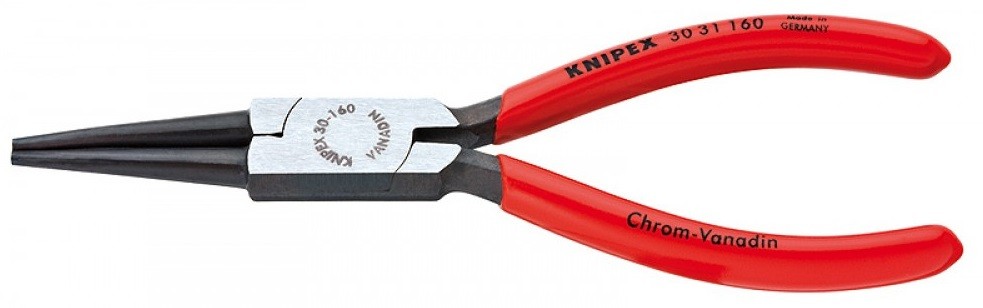 Круглогубцы KNIPEX KN-3031160SB губки без насечек 41 мм, длина 160 мм
