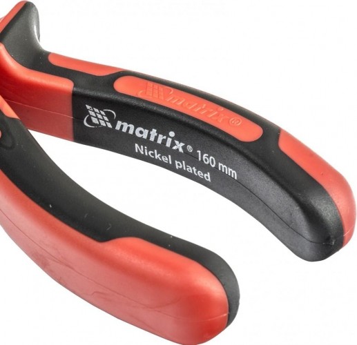 Круглогубцы MATRIX 160 мм nickel, , никелированные, двухкомпонентные р 17355 - изображение 3