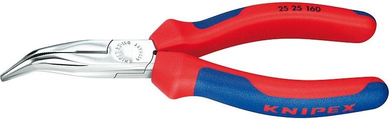 Круглогубцы с изогнутыми губками и режущими кромка KNIPEX 2525160 160 мм KN-2525160
