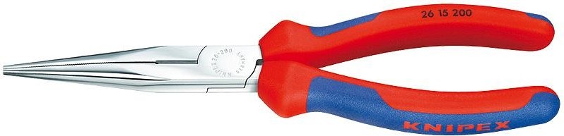 Круглогубцы с плоскими губками и режущими кромками KNIPEX 2615200 200 мм KN-2615200
