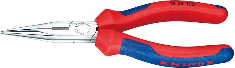 Круглогубцы с плоскими губками и режущими кромками KNIPEX 2505160 160 мм KN-2505160