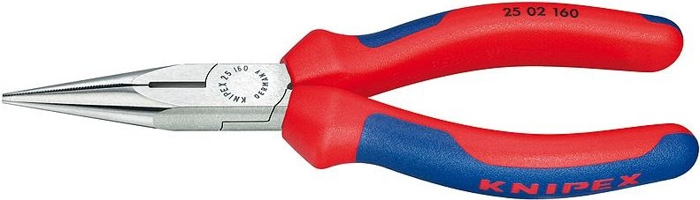Круглогубцы с плоскими губками и режущими кромками KNIPEX 2502160 160 мм KN-2502160