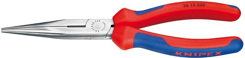Круглогубцы с плоскими губками и режущими кромками KNIPEX 2612200 200 мм KN-2612200