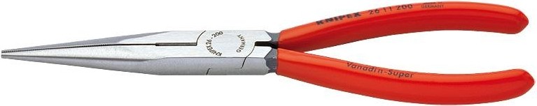 Круглогубцы с плоскими губками и режущими кромками KNIPEX 2611200 200 мм KN-2611200