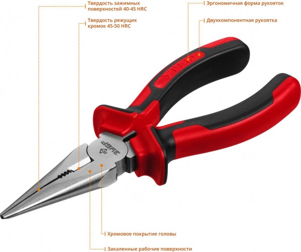 Круглогубцы ЗУБР МАСТЕР 22024-3-16, 160мм 22024-3-16_z01 - изображение 2